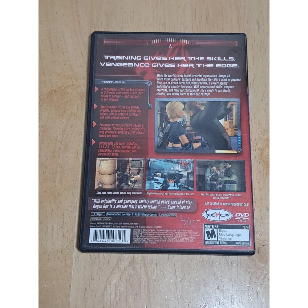 Rogue Ops (Sony PlayStation 2, 2003) UNTESTED